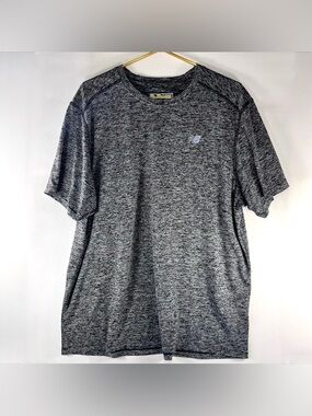New Balance NB-Dry Mens Crewneck Athletic T-Shirt Sz 2XL Heather Grey